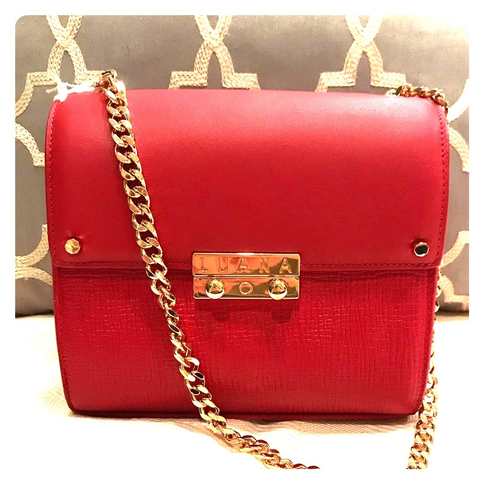 NWT. Luana Red leather Handbag
